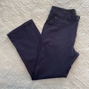 FDJ Navy Blue Straight-Leg Pants